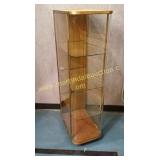 1 of 3 vintage curved glass front