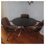 DAYSTROM MID-CENTURY TABLE AND SEATING