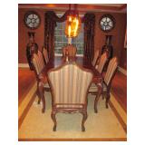 Henredon Dining Room Suite Complete with Marble Top Buffet 10 Chairs Henredon Dining Room Suite Complete with Marble Top Buffet 10 Chairs