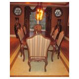 Henredon Dining Room Suite Complete with Marble Top Buffet 10 Chairs