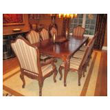 Henredon Dining Room Suite Complete with Marble Top Buffet 10 Chairs Henredon Dining Room Suite Complete with Marble Top Buffet 10 Chairs