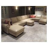 Natuzzi Leather Large Sectional Sofa