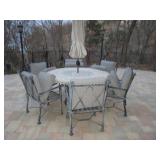 Outdoor Stone Top Patio Suites With Double Lounge & More Lounge Chair Outdoor Stone Top Patio Suites With Double Lounge & More Lounge Chair