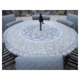 Outdoor Stone Top Patio Suites With Double Lounge & More Lounge Chairs Outdoor Stone Top Patio Suites With Double Lounge & More Lounge Chairs