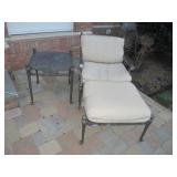 Outdoor Stone Top Patio Suites With Double Lounge & More Lounge Chairs