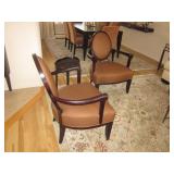 Barbara Barry For Baker Furniture Oval X-Back Dining Side Chairs PAIR 