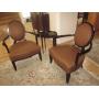 Barbara Barry For Baker Furniture Oval X-Back Dining Side Chairs PAIR 