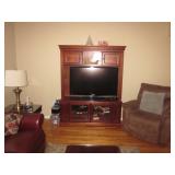 Fireplace Heater Cabinet ~ Ultra Suede Lounge Chair 