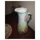 Jean Pouyat Limoges France Hand Painted Pitcher 