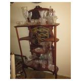 Antique Mahogany Mirrored Display Showcase 