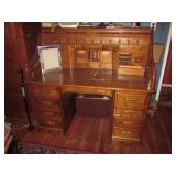 Oak Roll Top Desk 