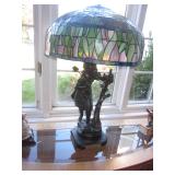 Tiffany Style Bronze Lamp 