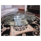 Mid-Century Modern Acrylic Base Cocktail Table 