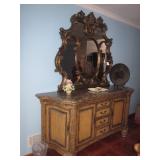 Chippendale Style Stunning Dining Room Suite (table opens to 12ft.) Chippendale Style Buffet With Mi