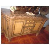 Chippendale Style Stunning Dining Room Suite (table opens to 12ft.) Chippendale Style Buffet With Mi