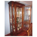 Stunning Stained Leaded Class Display Lighted Cabinet   