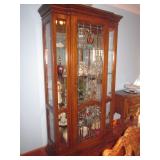 Stunning Stained Leaded Class Display Lighted Cabinet   