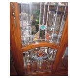 Stunning Stained Leaded Class Display Lighted Cabinet   
