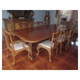 Chippendale Style Stunning Dining Room Suite (table opens to 12ft.) Chippendale Style Buffet With Mi