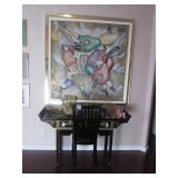 Asian Accent Black Laminate Alter Table ~ Listed Art  