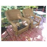 Brown Wicker with Cushions 