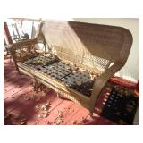 Brown Wicker with Cushions 