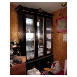 Stunning Black Laquer China Cabinet  