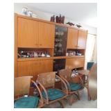 Mid-Century Modern Entertainment/Bar Wall Unit 