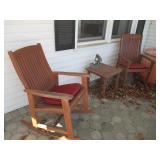 Like New Outdoor Loveseat and Rocking Chair, Chai & Matching Table   