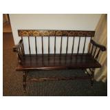 Hand Painted Accent Bench 