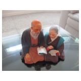 Japanese Old Man & Women Hakata Urasaki Dolls  