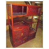 Asian Multi-Tiered Hardwood Display Cabinet 
