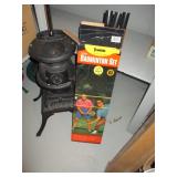 Cast Iron Stoves & Badminton Set 