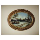 Reversed Painted Vintage Art Work  