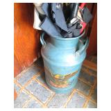 Metal Milk Can With Eagle 