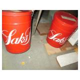 Vintage Saks With Avenue Tins 