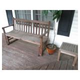 Teak Bench & Table 