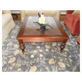 Rugs ~ Ethan Allen Glass Top Coffee Table 
