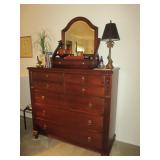 Ethan Allen British Classic King Bedroom Suite ~ 4 Poster Bed (Canopy Included Not Shown) ~ (Mattres