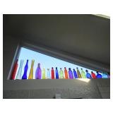Large Colored Glass Bottle Collection 