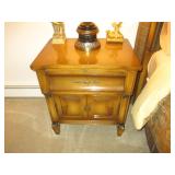 French Provincial Vintage Queen Bedroom Suite with Cherub Brass Lighting