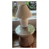 Lighting And Wicker Table