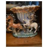 Lusterware Porcelain Horse Figurine