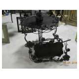 Wrought Iron Table & Tray