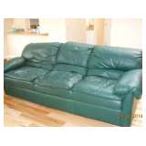 Green leather couch