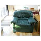 Green leather chair