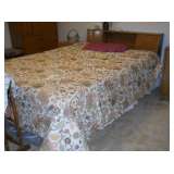 Queen bed and headboard