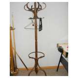 Wooden coat rack