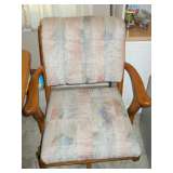 One of four upholstered chairs