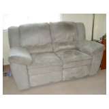 Microfiber loveseat-2 recliners